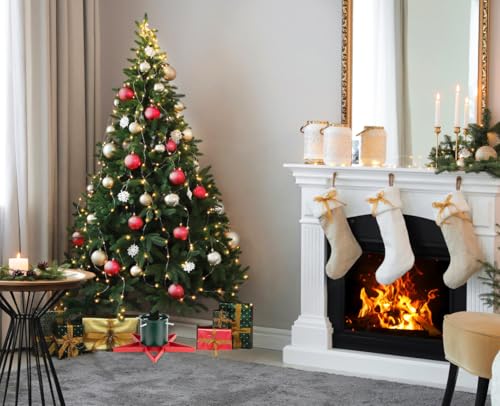 Heavy-Duty Metal Christmas Tree Stand for Real Trees Up to 6.5 Ft