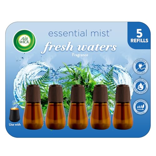 Essential Oil Diffuser Refills, Fresh Waters Scent - 5 Pack (0.67 oz)