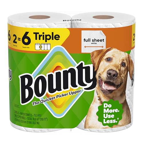 Full Sheet White Paper Towels - 2 Triple Rolls (6 Regular Roll Count)