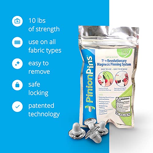 Clear Magnetic Duvet Clips with Removal Key - 8 Pack Comforter Pins