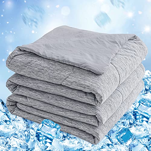 CHOSHOME Arc-Chill Cooling Comforter Blanket for Hot Sleepers, Twin XL - Grey