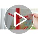 Red Snowflake Christmas Mug Tree Holder with 8 Hooks - Wooden Coffee Cup Organizer