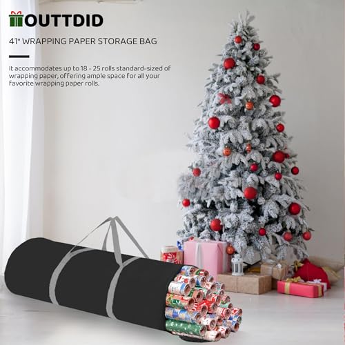 Christmas Wrapping Paper Storage Container 41 Inch Oxford Fabric Holder