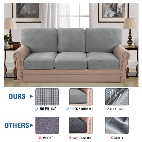 6-Piece High Stretch Sofa Slipcovers Set for 3-Seat Couch