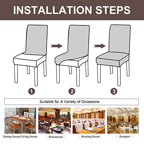 Waterproof Stretch Chair Covers for Dining Room | Set of 4