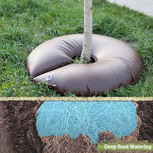 15 Gallon Tree Watering Ring (4 Pack) - Slow Release Drip Irrigation Bag