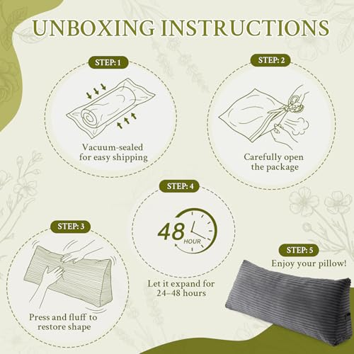 Queen Headboard Wedge Pillow with Removable Cover & Pockets