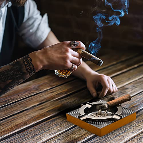 Modern Metal Cigar Ashtray with 4 Rests for Outdoor and Indoor Use