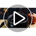 3-Piece Halloween Witch Cauldron and Punch Bowl Set with Ladle