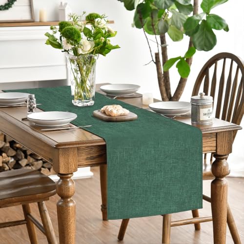 Artoid Mode Forest Green Table Runner 13 x 120 Inch - Seasonal Holiday Kitchen & Dining Decor