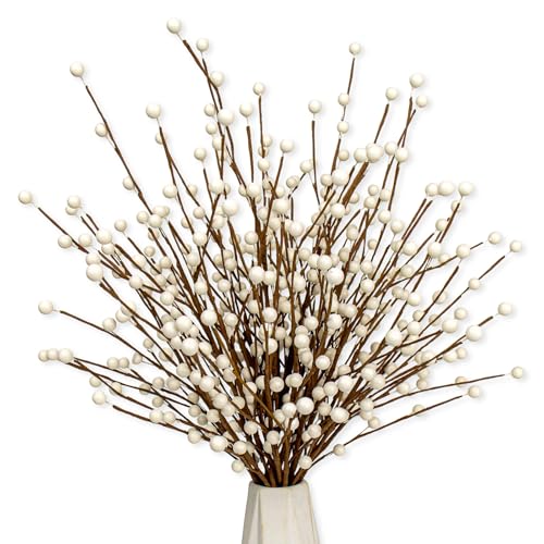 White Berry Christmas Picks 24-Pack 17in Vase Fillers for Centerpieces