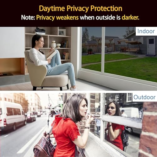 One Way Window Privacy Film - Heat Control Reflective Tint (17.5" x 78.7")