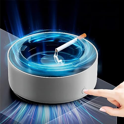 Smokeless Ashtray and Air Purifier, Battery Operated Smoke Remover