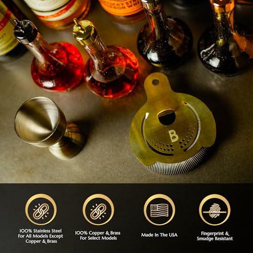 Stainless Steel Hawthorne Strainer by Bull in China - USA-Made Cocktail Strainer for Bars & Bartenders