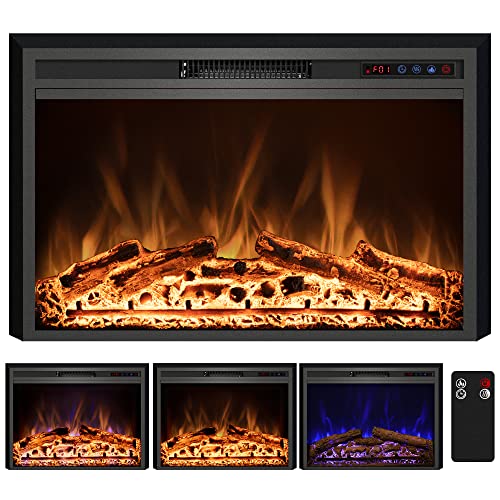 40-Inch Electric Fireplace Insert Recessed Heater with Remote Control