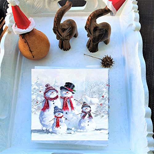 Christmas Napkins 20-Pack 13x13 Inches Snowman Holiday Party Decor