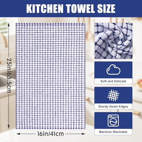 6-Pack Cotton Kitchen Towels, 16 x 25 Inch Absorbent Dish Hand Towels