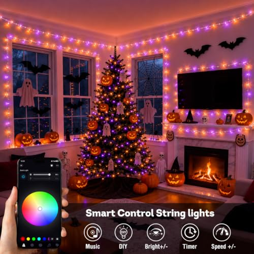 RGB String Lights 66ft Outdoor Indoor Waterproof LED Fairy Lights - 200 LEDs