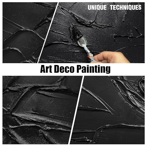 Large 3D Textured Abstract Canvas Wall Art, Neutral Minimalism Painting 40x20