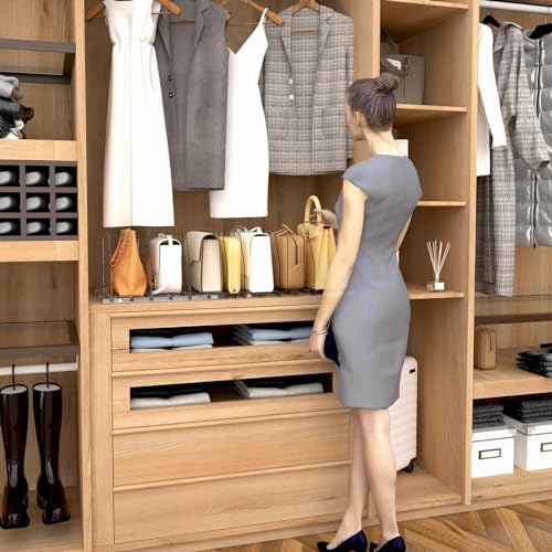 Clear Acrylic Shelf Dividers for Closet Handbag and Purse Storage