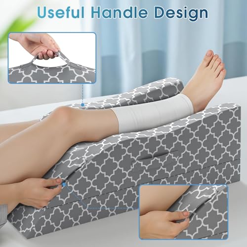 Adjustable Leg Elevation Pillow for Recovery - U-Shaped Wedge