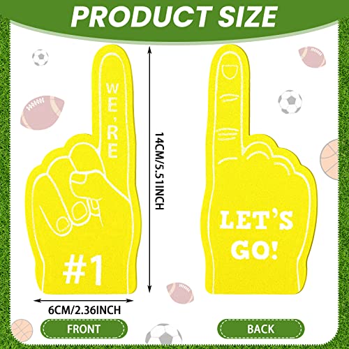 48 Pcs Mini Foam Fingers - #1 Sports Fan Cheer Props for Parties and Events