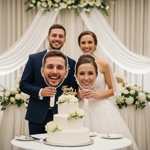 10 Pack Custom Big Head Cutouts on a Stick - Personalized Photo Signs