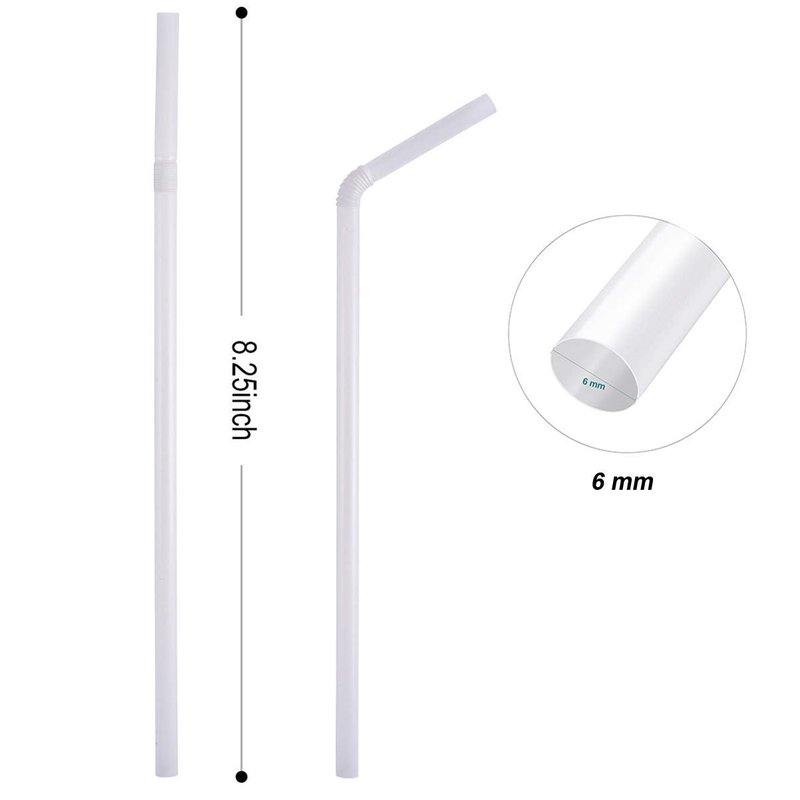 200 Count 100% Plant-Based Wrapped Compostable Straws - Plasticless Biodegradable Flexible Drinking Straws - A Fantastic Eco Friendly Alternative to Plastic Straws