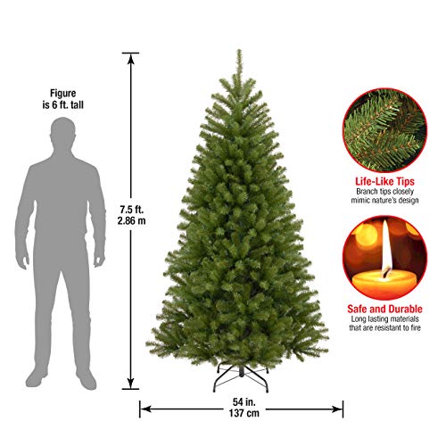 7.5ft Unlit Artificial Christmas Tree - North Valley Spruce with Stand