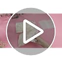 Pre-Strung White Satin Bow Garland Banner with Pearl Chain - 2 Strings
