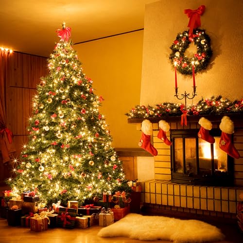 Boltigen 35 Soft Twinkle Christmas String Lights - Clear Warm White with White Wire, UL Certified, 27ft Indoor & Outdoor Decor