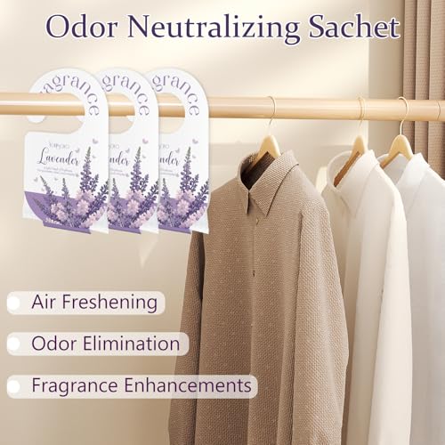 14 Pack Lavender Scented Sachets for Closets, Drawers, and Shoe Cabinets
