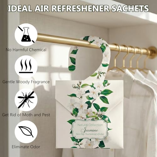 24 Pack Jasmine Scented Sachets for Closets, Drawers, and Home Fragrance