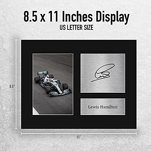 Formula 1 Racing Driver Autograph Print - 8.5x11 Inch Matted Display