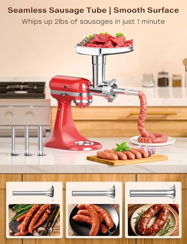 18-Piece Stainless Steel Meat Grinder Attachment for Stand Mixers