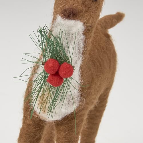 Primitives by Kathy Cardinal & Deer Christmas Critter Set - Felt Seasonal Decor