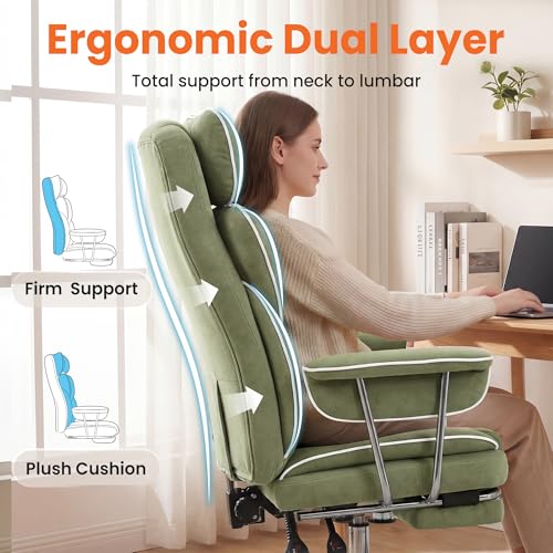 Big and Tall High Back Reclining Office Chair with Footrest and Massage