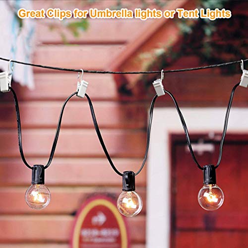 White Stainless Steel Curtain Clips with Hooks - 100 Pack Hanging Utility
