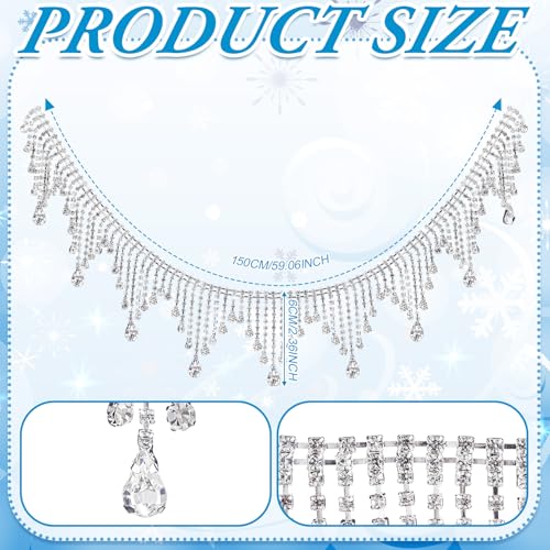 4.92 ft Crystal Rhinestone Garland for Christmas & Holiday Decor