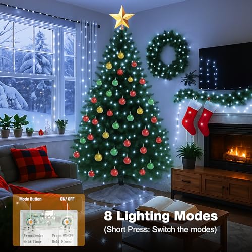 Fairdeer 10 Pack 16FT Cold White Battery & USB Fairy String Lights with Timer and 8 Modes