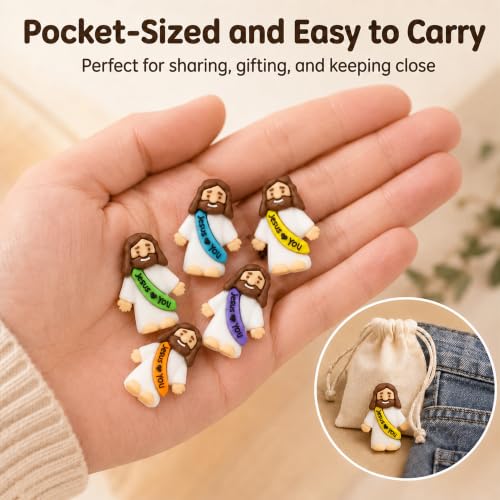 36-Pack Miniature Silicone Jesus Figurines Bulk for Party Favors and Easter