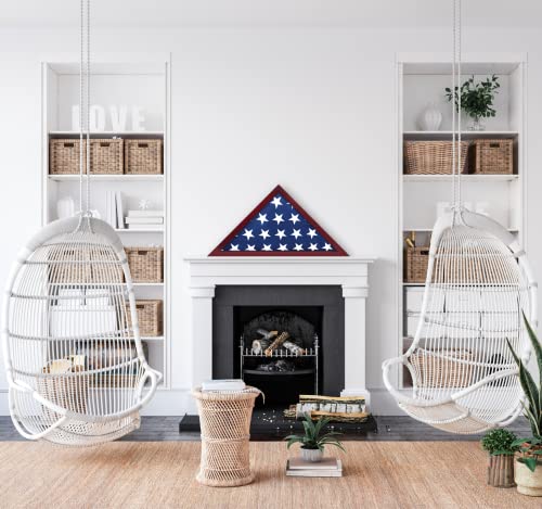 Solid Wood Burial Flag Display Case for 5'x9.5' American Veterans Flag