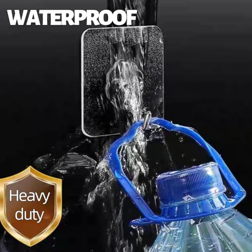 DDMY Heavy Duty Adhesive Wall Hooks 50lb Transparent Sticky Hooks 10 Pack