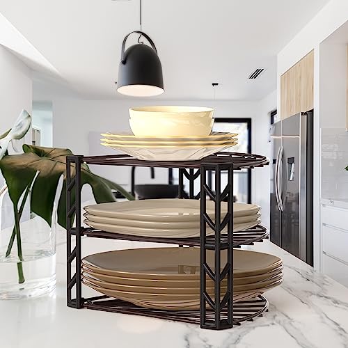 3-Tier Corner Shelf Organizer for Kitchen Counter and Cabinet