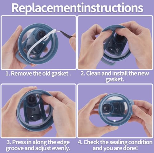 Silicone Gasket Replacement Set for 24-28oz Shaker Cups, 9-Piece Kit