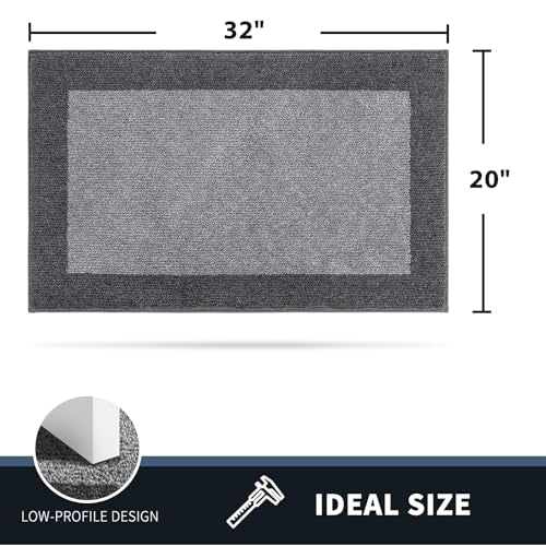 Dirt Trapping Indoor Door Mat, 20" x 32" Non-Slip Washable Entryway Rug