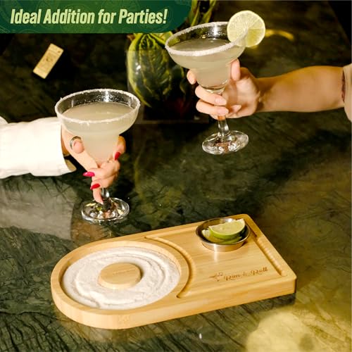 Sunziba Margarita Salt Rimmer Set for Cocktails & Home Bar