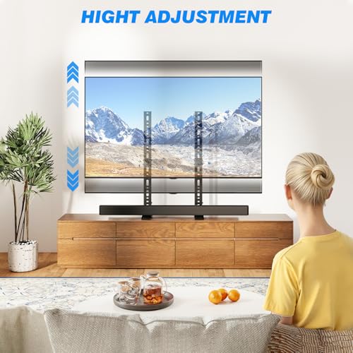 Universal Tabletop TV Stand Mount for 20-70 Inch TVs - Height Adjustable