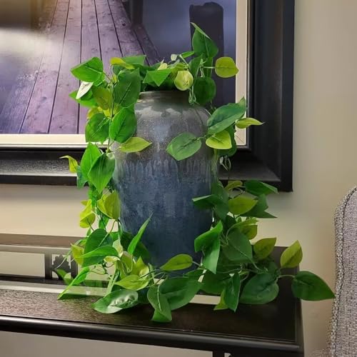 Artificial Hanging Pothos Plants (2-Pack) - 43-Inch Faux Greenery Vines