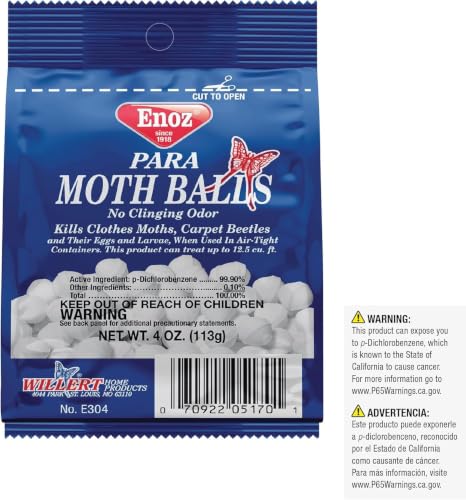 Para Moth Balls 4 Ounce Pack of 6 for Clothes and Storage Protection